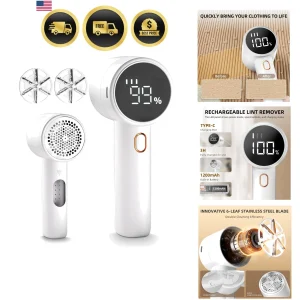 Fabric Shaver, Lint Remover Rechargeable, Electric Portable Sweater Defuzzer ...